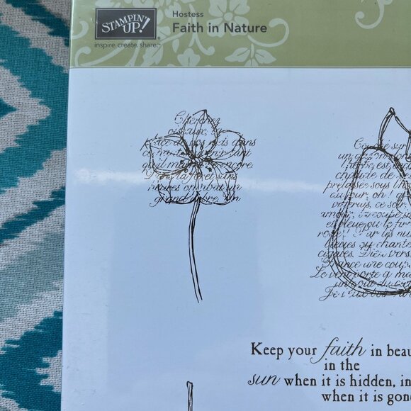 NEW Stampin' Up! Faith in Nature Clear Cling Mount Stamps, Set of 5, Hostess Set - Picture 3 of 7